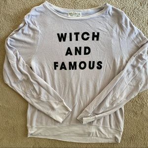 Wildfox Baggy Beach Jumper “witch and famous” size L EUC